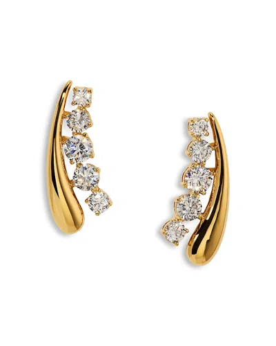 Nadri Phenom Cubic Zirconia Climber Earrings In Gold