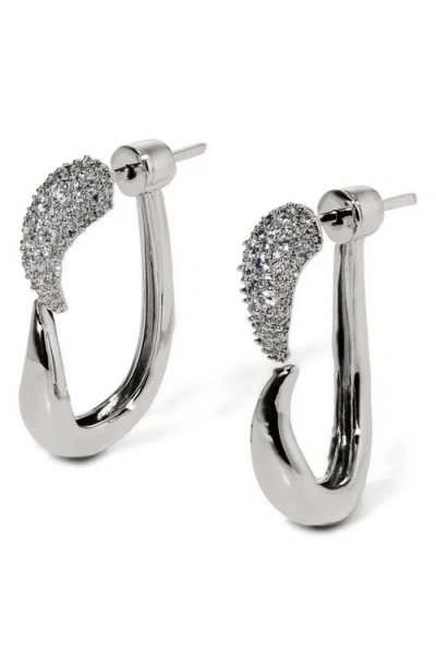 Nadri Pisa Front/back Earrings In Black