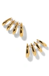 Nadri Pisa Hoop Climber Earrings In Gold