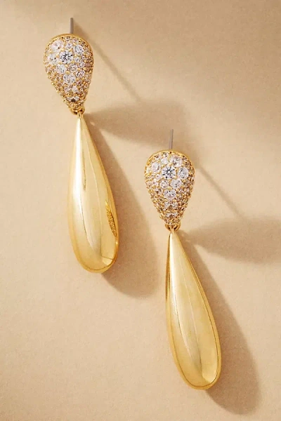 Nadri Pisa Large Pavé Drop Earrings In Gold