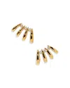 Nadri Pisa Hoop Climber Earrings In Gold