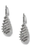 Nadri Pisa Open Pavé Drop Earrings In Silver