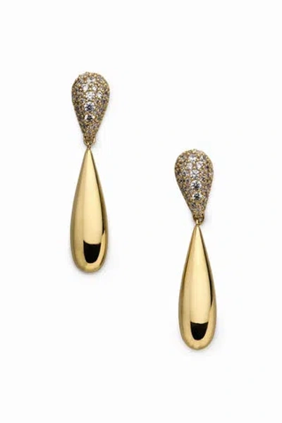 Nadri Pisa Pave Drop Earrings In Gold