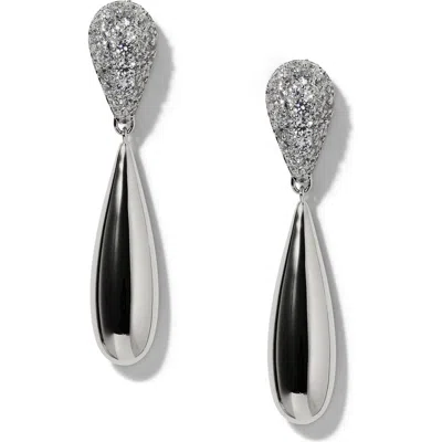 Nadri Pisa Pavé Drop Earrings In Metallic