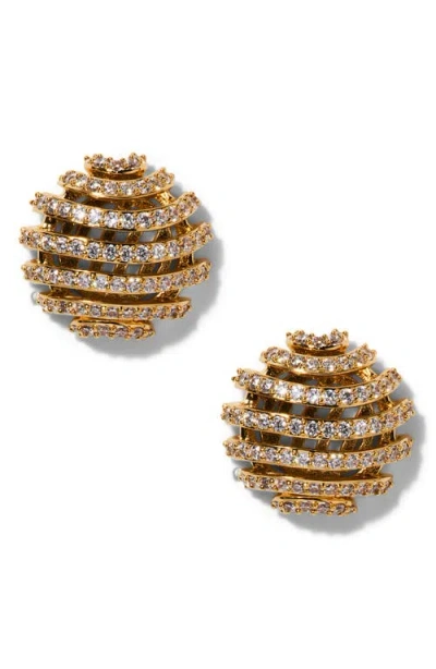 Nadri Pisa Stud Earrings In Gold