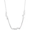 Nadri Posy Short Single Collar Necklace In Rhodium