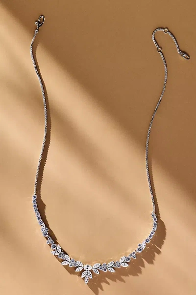 Nadri Prima Large Frontal Crystal Necklace In Metallic