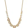 Nadri Radiant Cubic Zirconia Frontal Necklace In Gold