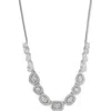 Nadri Radiant Cubic Zirconia Frontal Necklace In Rhodium