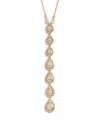 Nadri Radiant Pear Cubic Zirconia Y-necklace In Gold