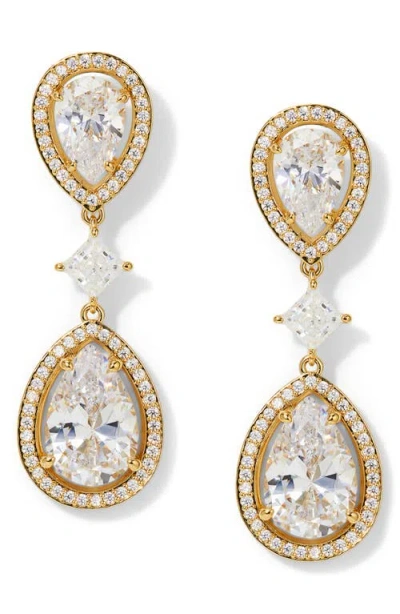 Nadri Radiant Double Drop Earrings In Gold