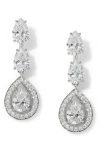 Nadri Radiant Drop Earrings In Rhodium