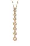 Nadri Radiant Pear Cubic Zirconia Y-necklace In Gold