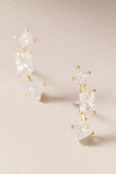 Nadri Rare Jewels Climber Earrings In Gold