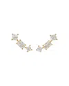 Nadri Rare Jewels Cubic Zirconia Climber Earrings In 18k Gold Plated In Gold