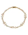 Nadri Rare Jewels Cubic Zirconia Flex Bracelet In 18k Gold Plated