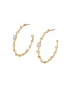 Nadri Cubic Zirconia Hoop Earrings In Gold