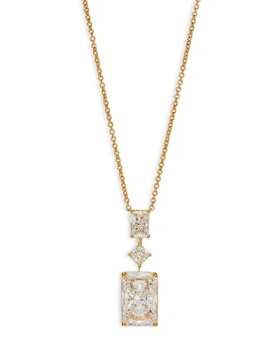 Nadri Rare Jewels Cubic Zirconia Pendant Necklace 18k Gold Plated, 16-18