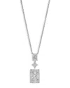Nadri Rare Jewels Cubic Zirconia Pendant Necklace Rhodium Plated, 16-18 In Silver