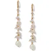 Nadri Ravish Cubic Zirconia & Pearl Linear Drop Earrings