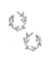 Nadri Ravish Front To Back Hoop Earrings In Silver