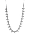 Nadri Ravish Half Vine Necklace In Silver