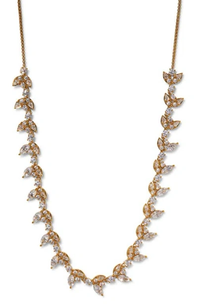 Nadri Ravish Half Vine Necklace In Gold