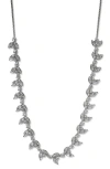 Nadri Ravish Half Vine Necklace In Rhodium