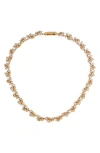 Nadri Ravish Laurel Cubic Zirconia & Cultured Purl Collar Necklace In Gold