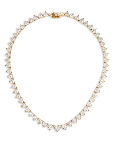 Nadri Real Love Heart Cubic Zirconia Collar Necklace, 16 In Gold