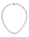Nadri Real Love Heart Cubic Zirconia Collar Necklace, 16 In Silver