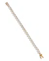 Nadri Real Love Heart Cubic Zirconia Flex Bracelet In Gold