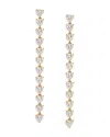 Nadri Real Love Heart Cubic Zirconia Linear Drop Earrings In Gold