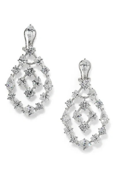 Nadri Riviera Chandelier Drop Earrings In Silver
