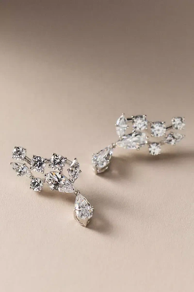 Nadri Riviera Cluster Drop Climber Earrings In Metallic