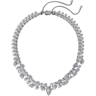 Nadri Riviera Collar Necklace In Silver