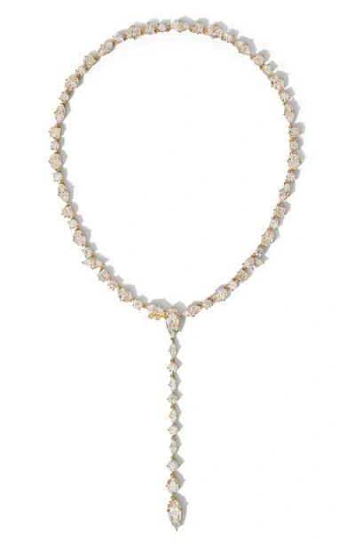 Nadri Riviera Convertible Y-necklace In Metallic