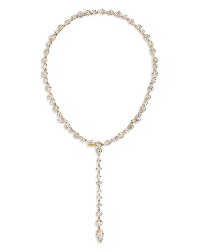 Nadri Riviera Cubic Zirconia Convertible Lariat Necklace, 16.1 In Gold