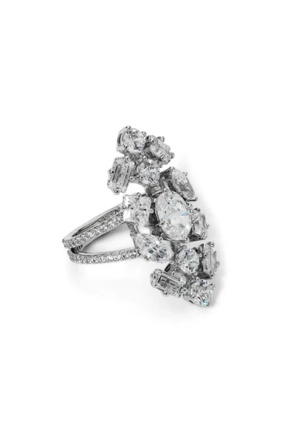 Nadri Riviera Shield Ring In Silver