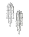Nadri Rockstars Mixed Cubic Zirconia Chandelier Earrings In Silver