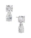 Nadri Rockstars Mixed Cubic Zirconia Drop Earrings In Silver