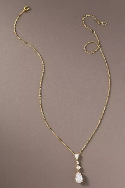 Nadri Runaway Pear Drop Necklace In Gold