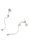 Nadri Salome Cz Linear Dangle Jacket Earrings