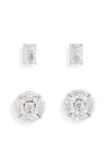 Nadri Set Of 2 Cubic Zirconia Stud Earrings