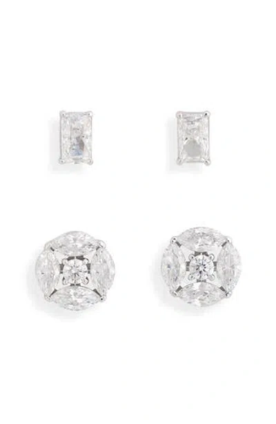 Nadri Set Of 2 Cubic Zirconia Stud Earrings