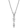 Nadri Short Cubic Zirconia Y-necklace In Rhodium