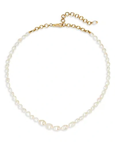 Nadri Siren Cultured Freshwater Pearl Collar Necklace In 18k Gold Plated, 18