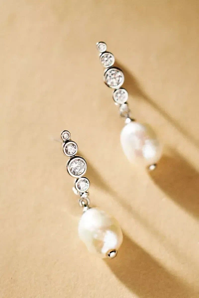 Nadri Siren Freshwater Pearl Drop Earrings In Metallic