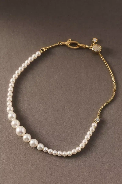 Nadri Siren Pearl Bolo Bracelet In Gold