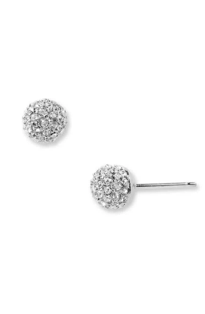 Nadri Small Pavé Stud Earrings In Metallic